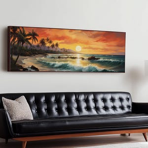 Tropical Ocean Beach canvas prints Sea landscape Nautical photo Coastal Framed Art Sea wave canvas Extra large wall art Ready to hang image 17
