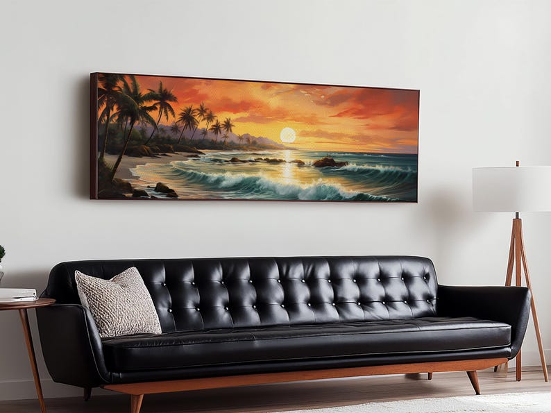 Tropical Ocean Beach canvas prints Sea landscape Nautical photo Coastal Framed Art Sea wave canvas Extra large wall art Ready to hang image 17