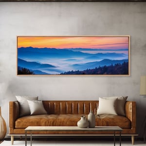 Panoramic of Great Smoky Mountains National Park, Extra Large Wall Art, Panoramic Wall Art, Panoramic Landscape Print, Landscape Photography