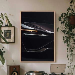 Super Car Print, Framed Canvas Art, Exotic Sports Car Wall Art / Poster Art