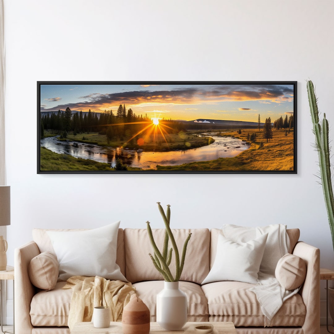 Panoramic Print of Yellowstone National Park, Extra Large Wall Art ...