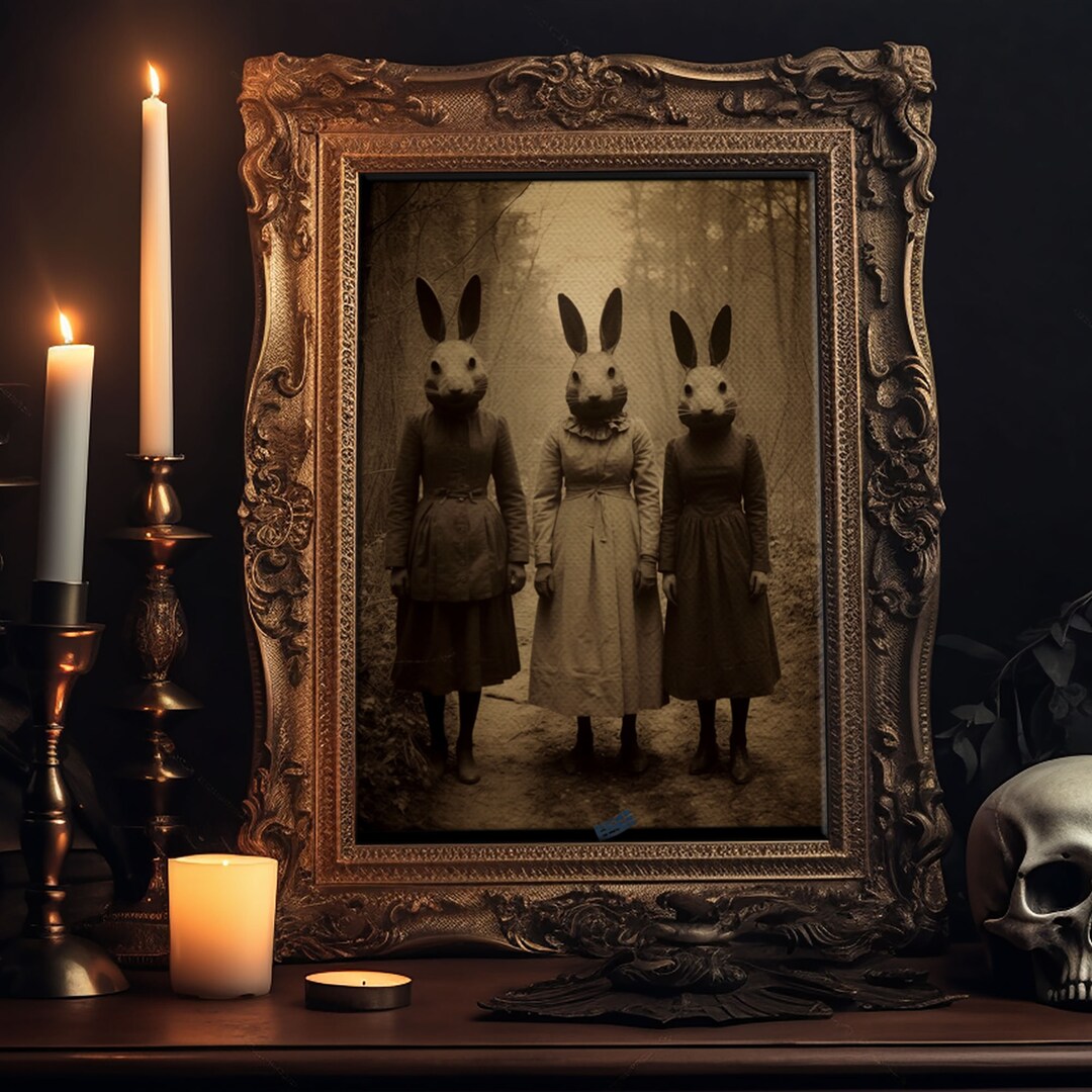 The Bunny Cult Occult Decor Witchcraft Art Framed Canvas - Etsy