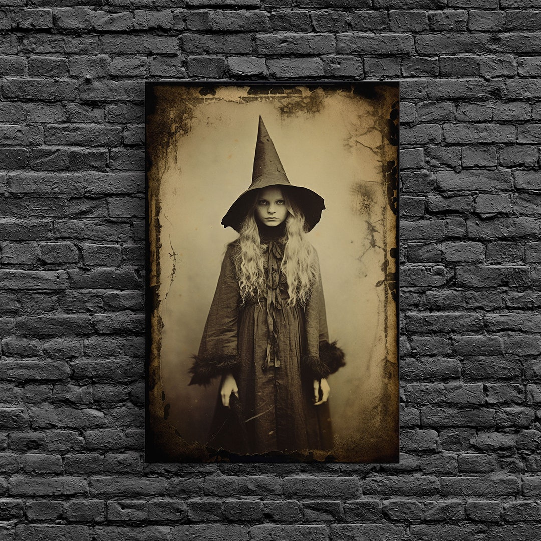 A Victorian Witch, Spooky Victorian Witch Photography Daguerreotype