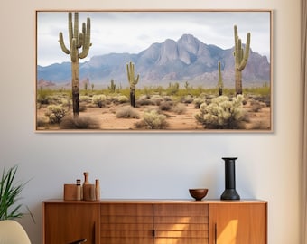 Desert Wall Art, Desert Decor, Framed Canvas Print, Desert Photography, Cactus Wall Art, Southwestern Decor, Landscape Prints, Boho Wall Art