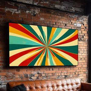 Modern Abstract Mid-Century Wall Art Original Design, Giclee Canvas Print Modern Home Decor, Retro Art