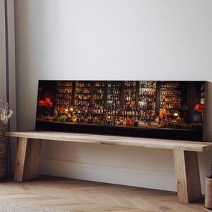 Bar Cart Decor, Framed Wall Art, Vintage Liquor Cabinet Photography Print, Bar Decor, Home Bar Decor, Western Art, Modern Bar Decor image 6