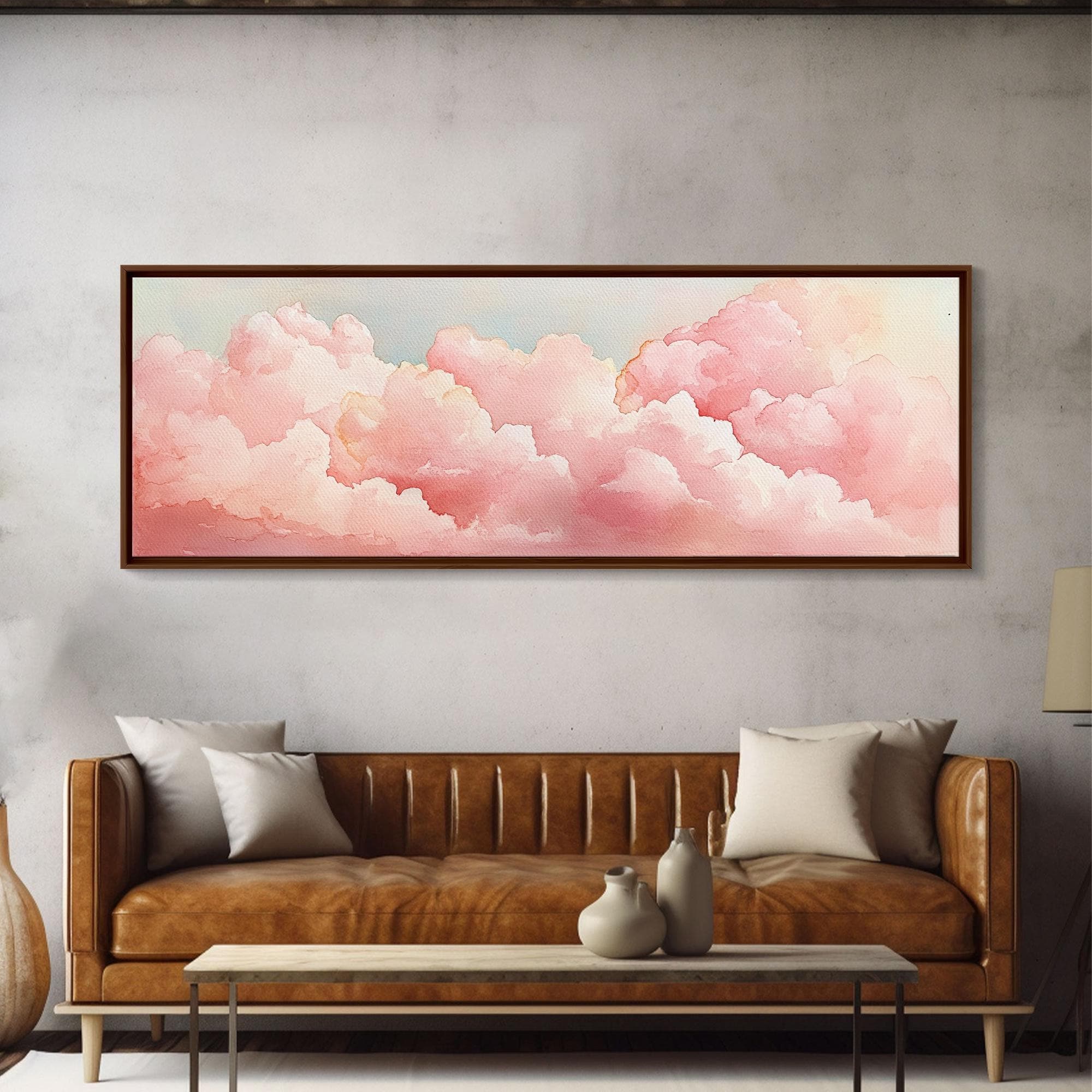 Horizontal Canvas Print Abstract Pink...