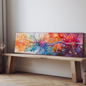 Neurons Framed Canvas Print: Abstract Science Brain Art image 7