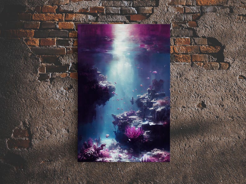 Under The Sea, Coral Reef Art, Framed Canvas Print Bild 18