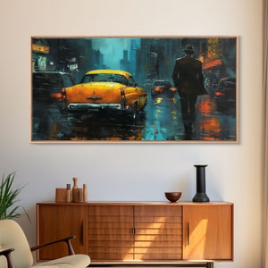 1940s New York City Detective Print Wall Art, Framed Canvas Print, 1930s Detective Print, Statement Piece, Centerpiece Art, Gift For Him