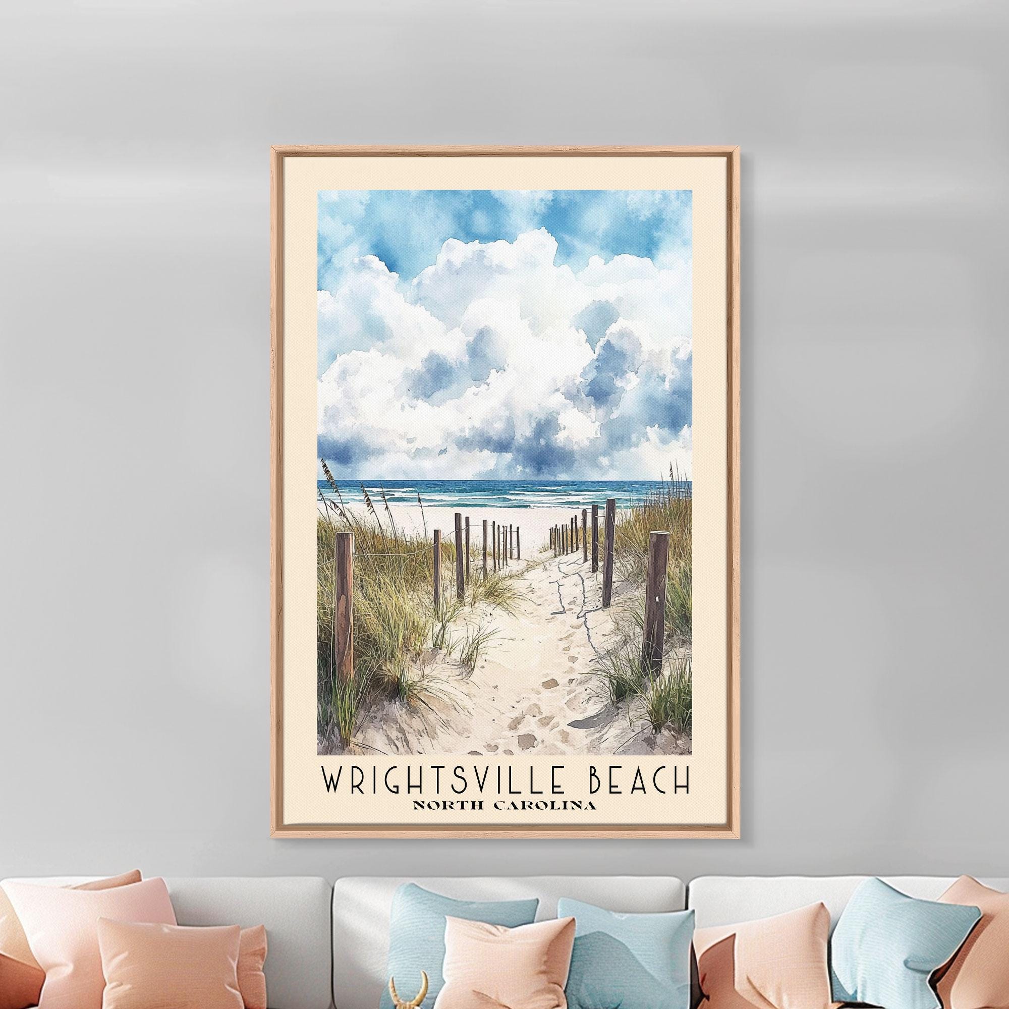 Wrightsville Beach, North Carolina Watercolor Print, Vacation Gift, Wall Art, Beach Painting, Beach Decor, Beach Or Lakehouse Art