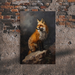 Portrait Of A Red Fox, Framed Canvas Print, Fox Art, Fox Decor, Fox Wall Art, Fox Painting, Gift For Fox Lovers, Fall Decor