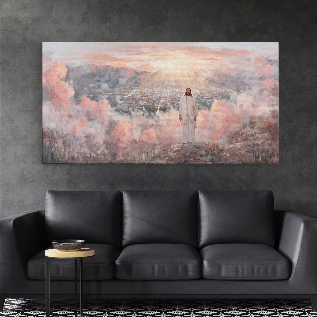 City of Heavenly Light - Framed Canvas Print - Christian Wall Art ...