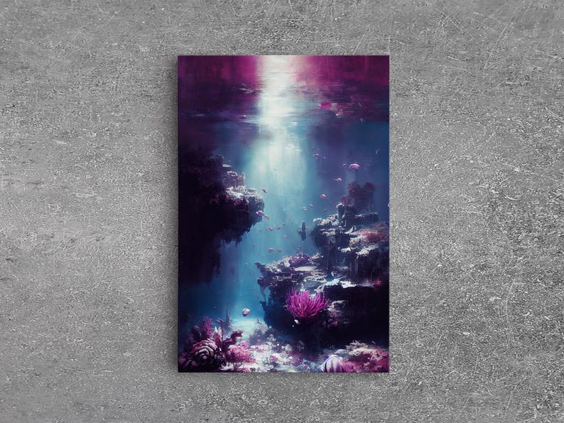 Under The Sea, Coral Reef Art, Framed Canvas Print Bild 17