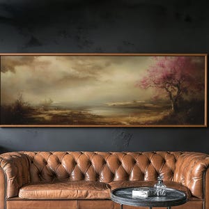 Moody Art Landscape Print, Dark Landscape Painting, Muted Art, Moody Home Decor, Moody Painting, Moody Landscape Wall Art Print