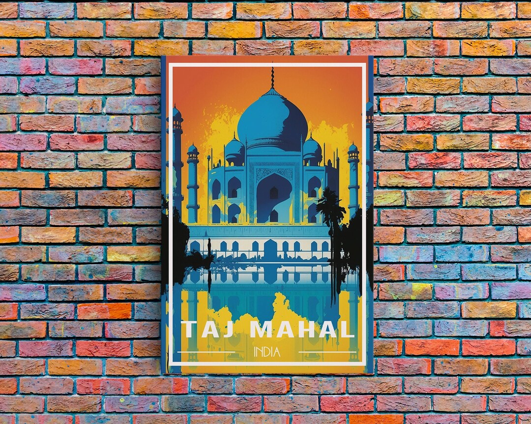 Taj Mahal Wall Art India Poster India Wall Print Yamuna Etsy
