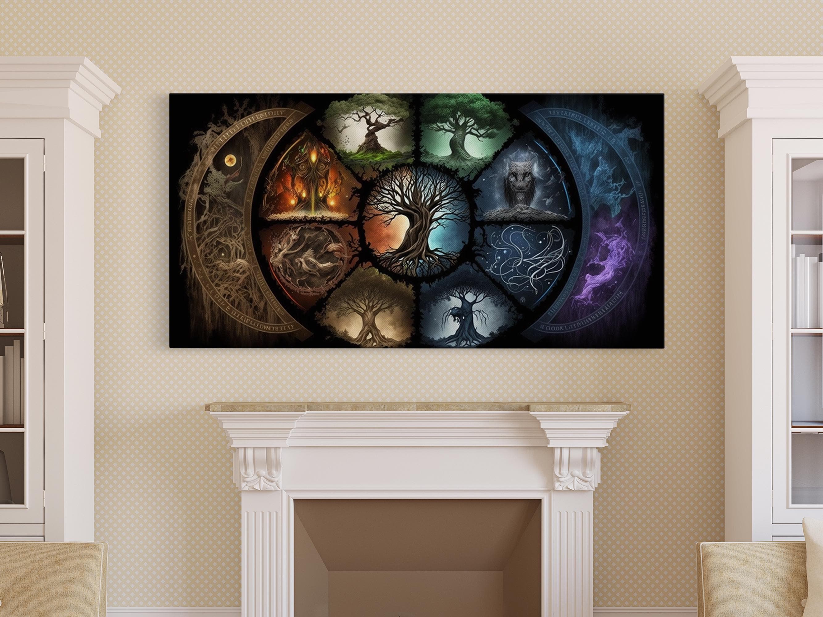 The Interconnected 9 Realms of Norse Mythology With Yggdrasil, Nordic ...