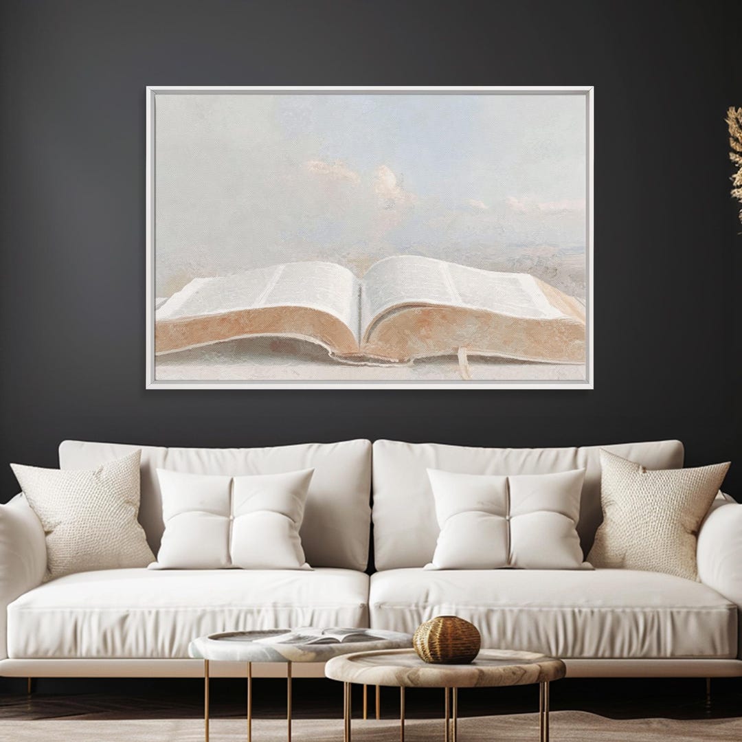 Heavenly Scripture - Framed Canvas Print - Christian Art Canvas ...