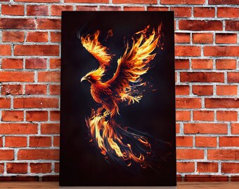 Canvas Print Of "The Phoenix" - Rebirth Art - Framed Canvas Art - Framed Wall Art