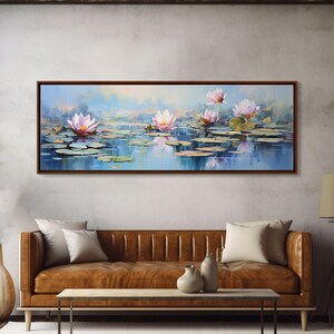 Water Lily Framed Canvas Print, Water Lily, Lily Pad Print, Lily Print, Wall Art, Wall Decor, Spa art, Tranquil Art, Water Lily Art image 20