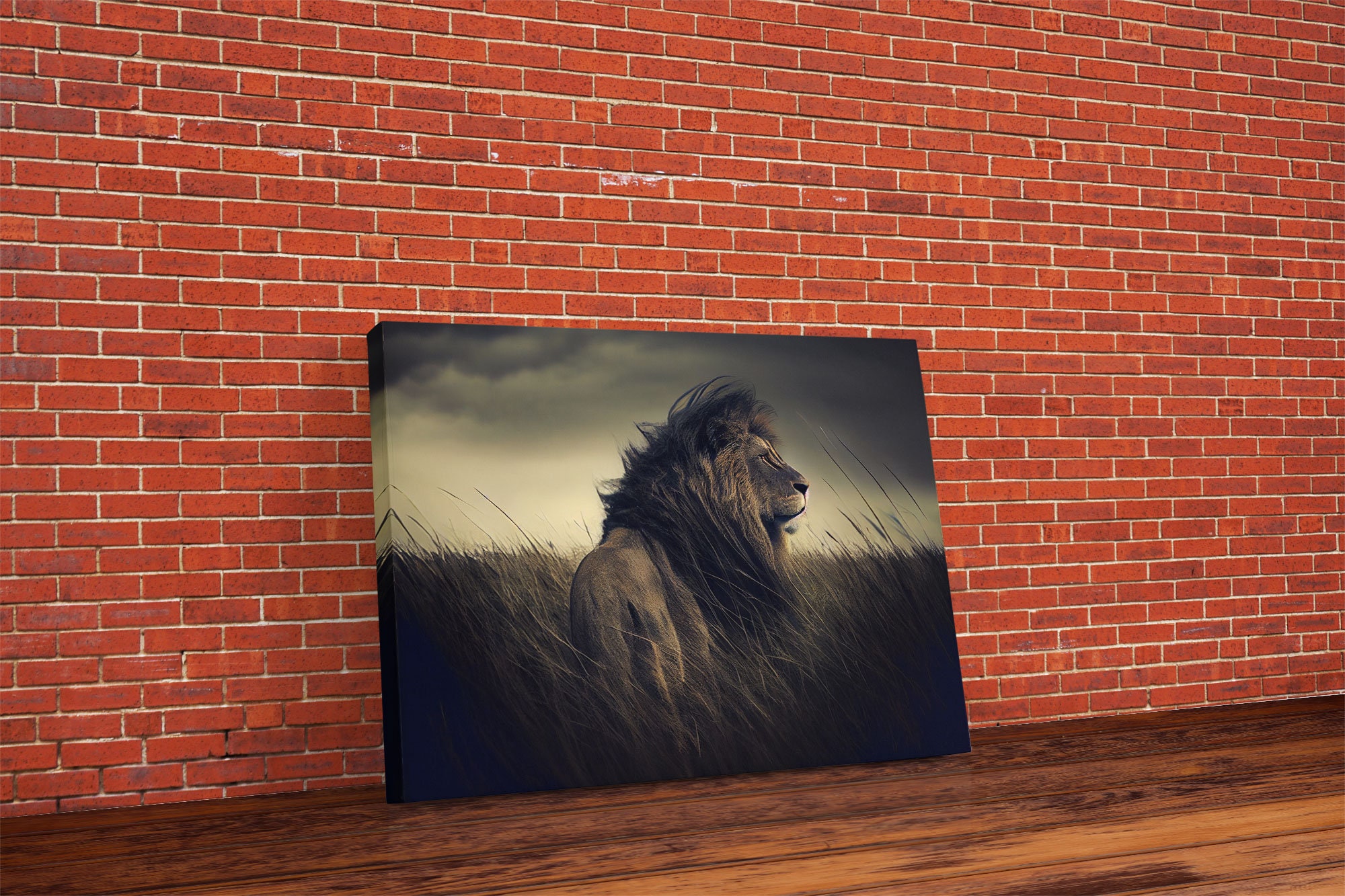 Lion Wall Art Lion Canvas Majestic Lion Canvas Wall Art Etsy