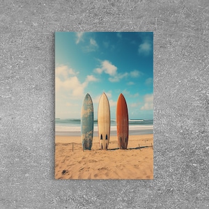 Surf Board Art, Framed Canvas Print, Surf Decor, Surf Art, Surfboard Wall Art, Surf Wall Art, Surf Poster, Surf Board Decor, Beach House Art