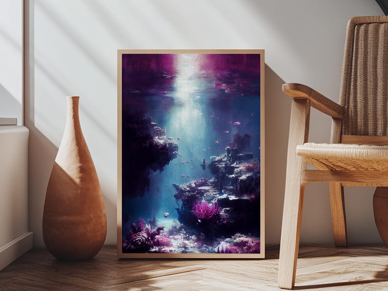 Under The Sea, Coral Reef Art, Framed Canvas Print Bild 14