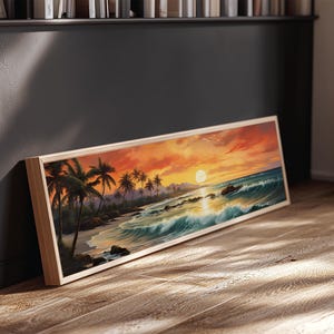 Tropical Ocean Beach canvas prints Sea landscape Nautical photo Coastal Framed Art Sea wave canvas Extra large wall art Ready to hang image 16
