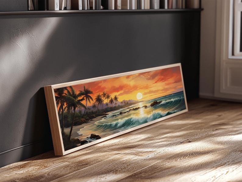 Tropical Ocean Beach canvas prints Sea landscape Nautical photo Coastal Framed Art Sea wave canvas Extra large wall art Ready to hang image 16