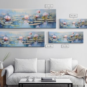 Water Lily Framed Canvas Print, Water Lily, Lily Pad Print, Lily Print, Wall Art, Wall Decor, Spa art, Tranquil Art, Water Lily Art image 8