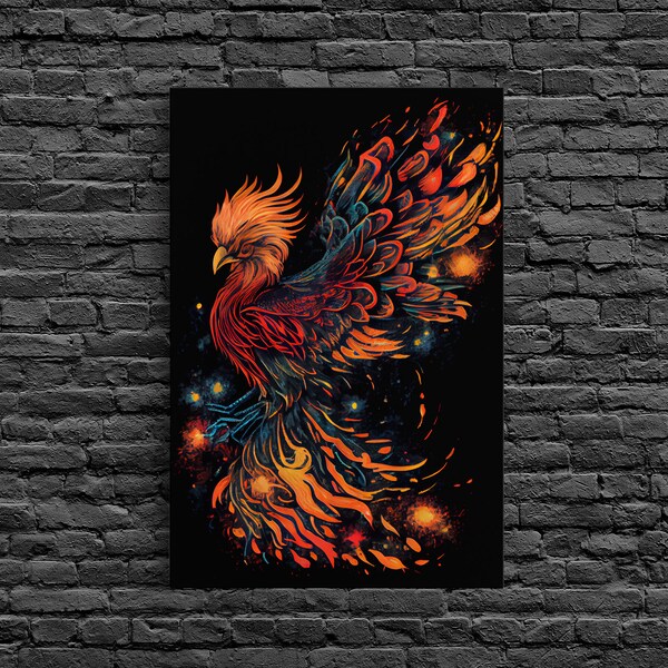 Phoenix Metal Wall Art Etsy