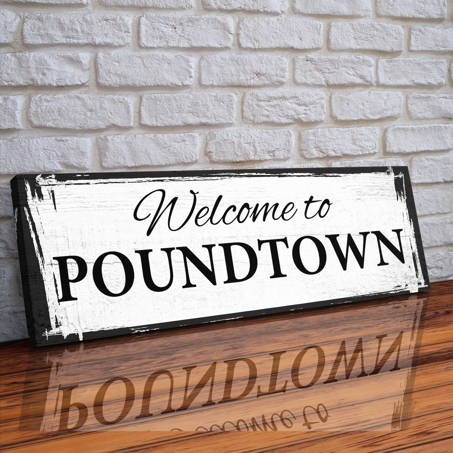 to Poundtown Canvas Sign Funny Bedroom Sign Above Etsy