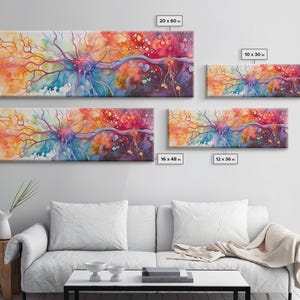 Neurons Framed Canvas Print: Abstract Science Brain Art image 8