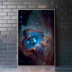 The Stars Glow At Night, framed canvas print, watercolor space painting image 6