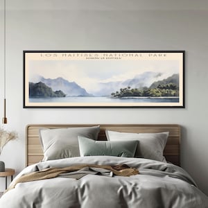 Los Haitises National Park Dominican Republic Art | Framed Canvas Print Travel Poster | Panoramic Wall Art Home Decor Gift For Travel Lover