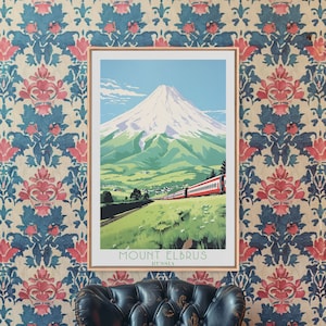 Mount Elbrus Russia Art | Framed Canvas Print Travel Poster | original Wall Art | Home Decor | Gift For Travel Lover | Wall Hanging