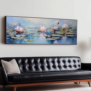 Water Lily Framed Canvas Print, Water Lily, Lily Pad Print, Lily Print, Wall Art, Wall Decor, Spa art, Tranquil Art, Water Lily Art image 17