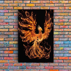 Canvas Print Of &quot;The Phoenix&quot; - Rebirth Art - Framed Canvas Art - Framed Wall Art - Incredibly Beautiful Phoenix Decor