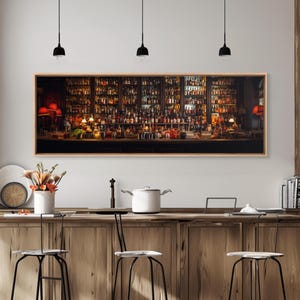 Bar Cart Decor, Framed Wall Art, Vintage Liquor Cabinet Photography Print, Bar Decor, Home Bar Decor, Western Art, Modern Bar Decor image 3