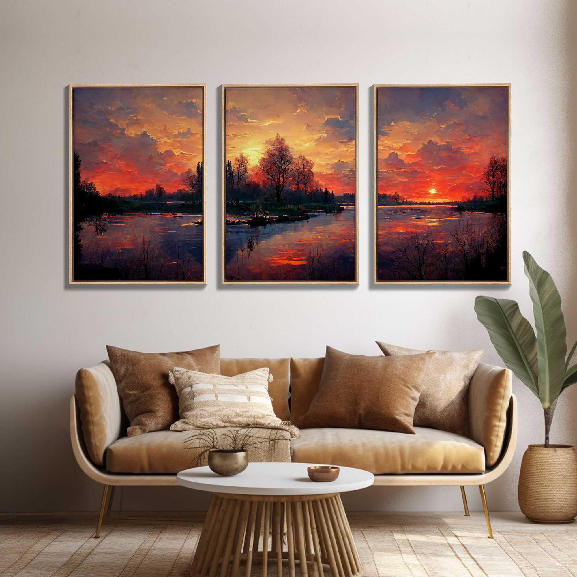 3 Piece Painting, 3 Piece Wall Art, 3 Piece Canvas Painting, Abstract  Artwork – Grace Painting Crafts