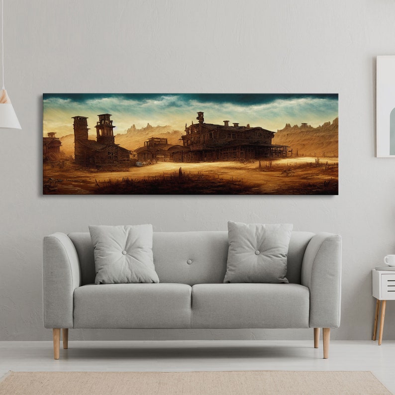 Abandoned Wild West Mining Town Extra Large Wall Art Framed - Etsy