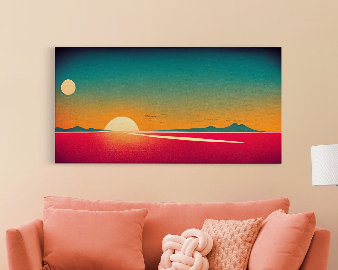 Art Deco Wall Decor Wall Art Framed Canvas Print Retro Etsy