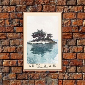 White Island, Philippines Watercolor Print, Vacation Gift, Wall Art, Vacation Wall Art, Vacatation, Beach Decor, Beach Or Lakehouse Art