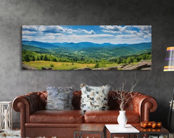Berkshires Panoramic Landscape Print: Extra Large Wall Art