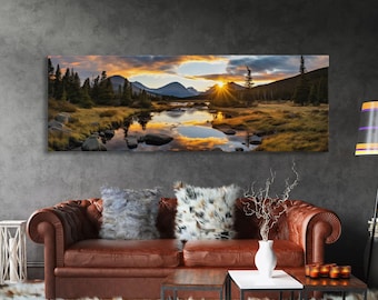 Panoramic Print of Rocky Mountain National Park Extra Large Wall Art, Panoramic Wall Art, Panoramic Landscape Print, Landscape Photography