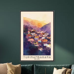 Tupinambarana, Brazil Watercolor Print, Vacation Gift, Brazil Wall Art, Vacation Wall Art, Vacatation, Beach Decor, Beach Or Lakehouse Art