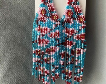 Sakura beaded earrings