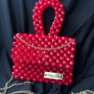 Valentine beaded bag