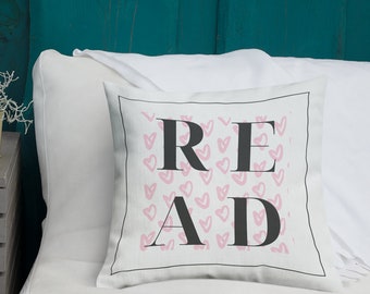 Read Cushion Pillow | Reading Accessory | Reading Home Decor | Reading Gift | Bookworm Gift | Book Lover Gift | Reading Cushion