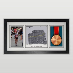 Bay to Breakers - Karten-, Foto- & Medaillenrahmen: Geschenk für Bay to Breakers - Runner-Druck aus Ihren Laufdaten